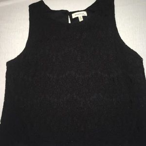 Black lace Monteau sleeveless top tank